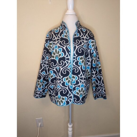Alfred Dunner Jackets & Blazers - VINTAGE Alfred Dunner lightweight jacket, reversible, blues and white